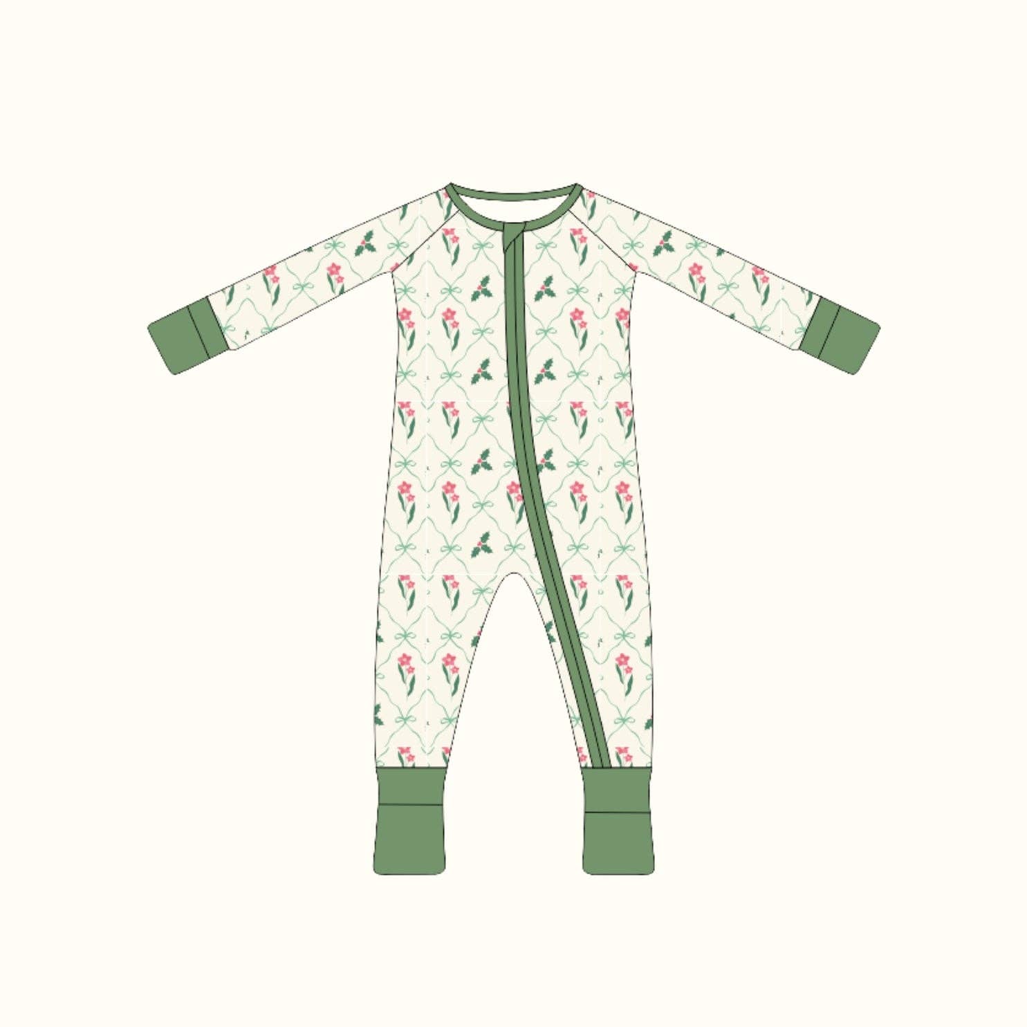 Bamboo Baby Floral Footy Pajamas