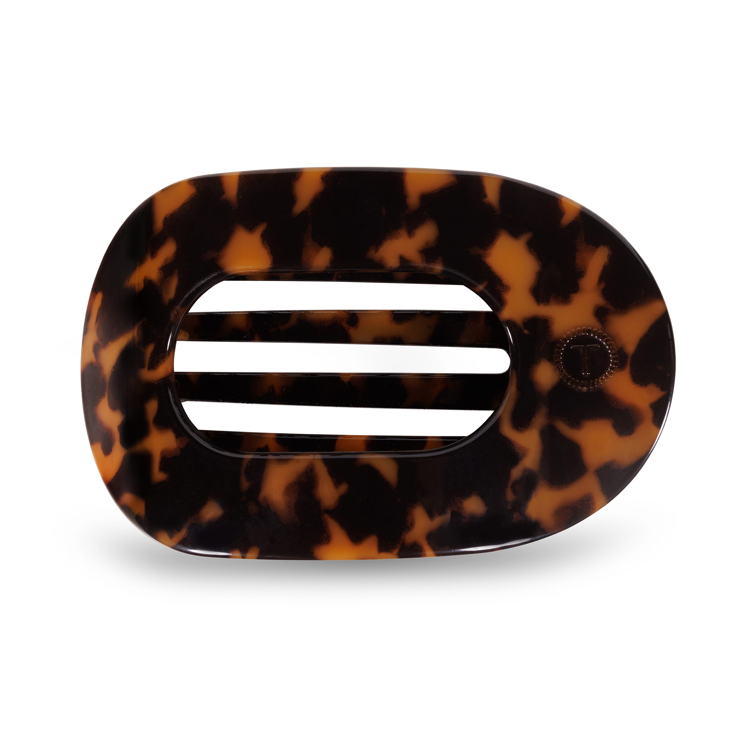 Tortoise Round Flat Hair Clip