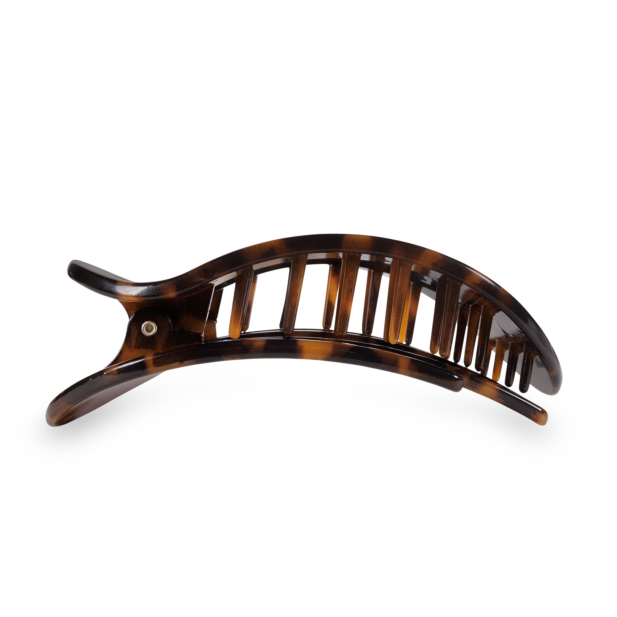 Tortoise Round Flat Hair Clip