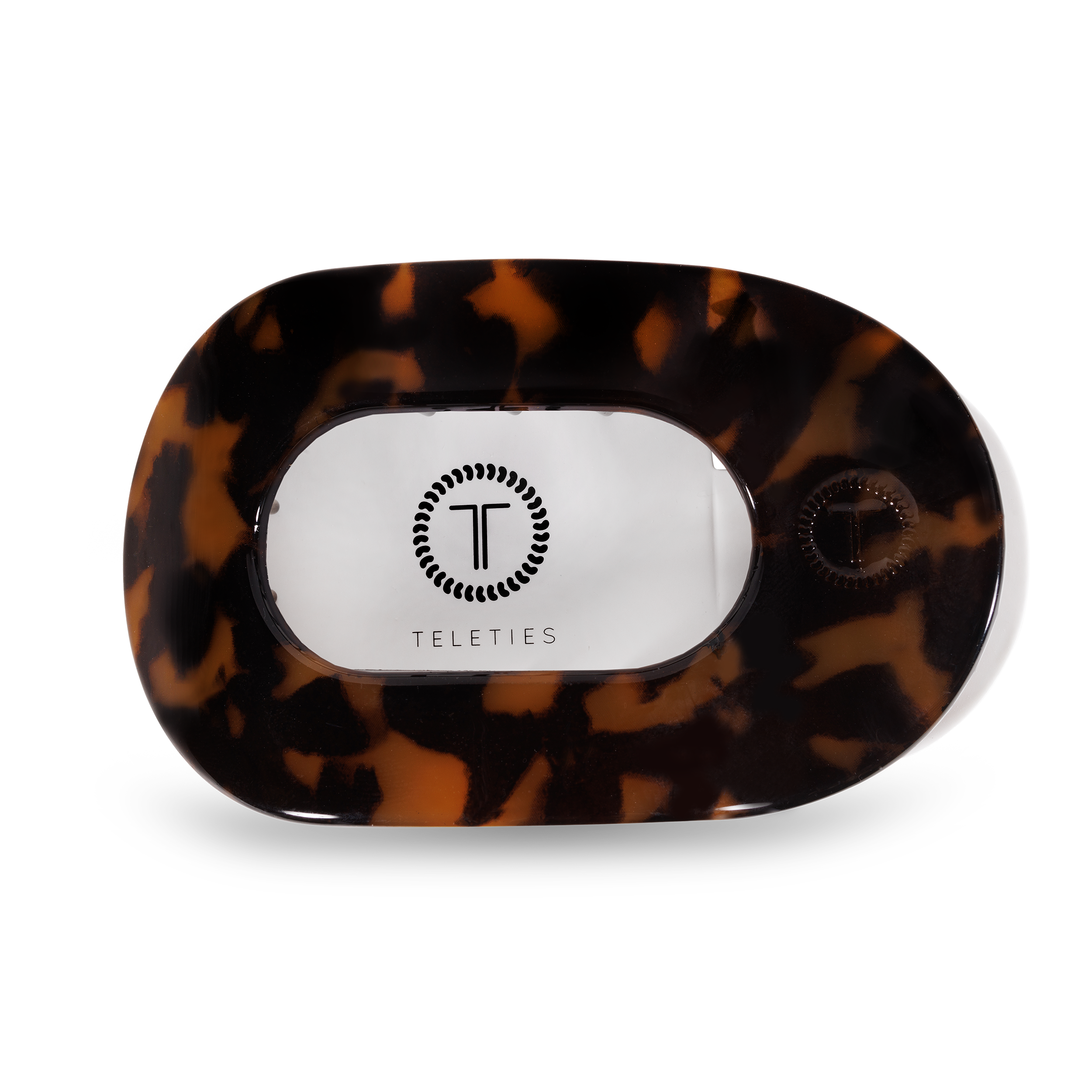 Tortoise Round Flat Hair Clip
