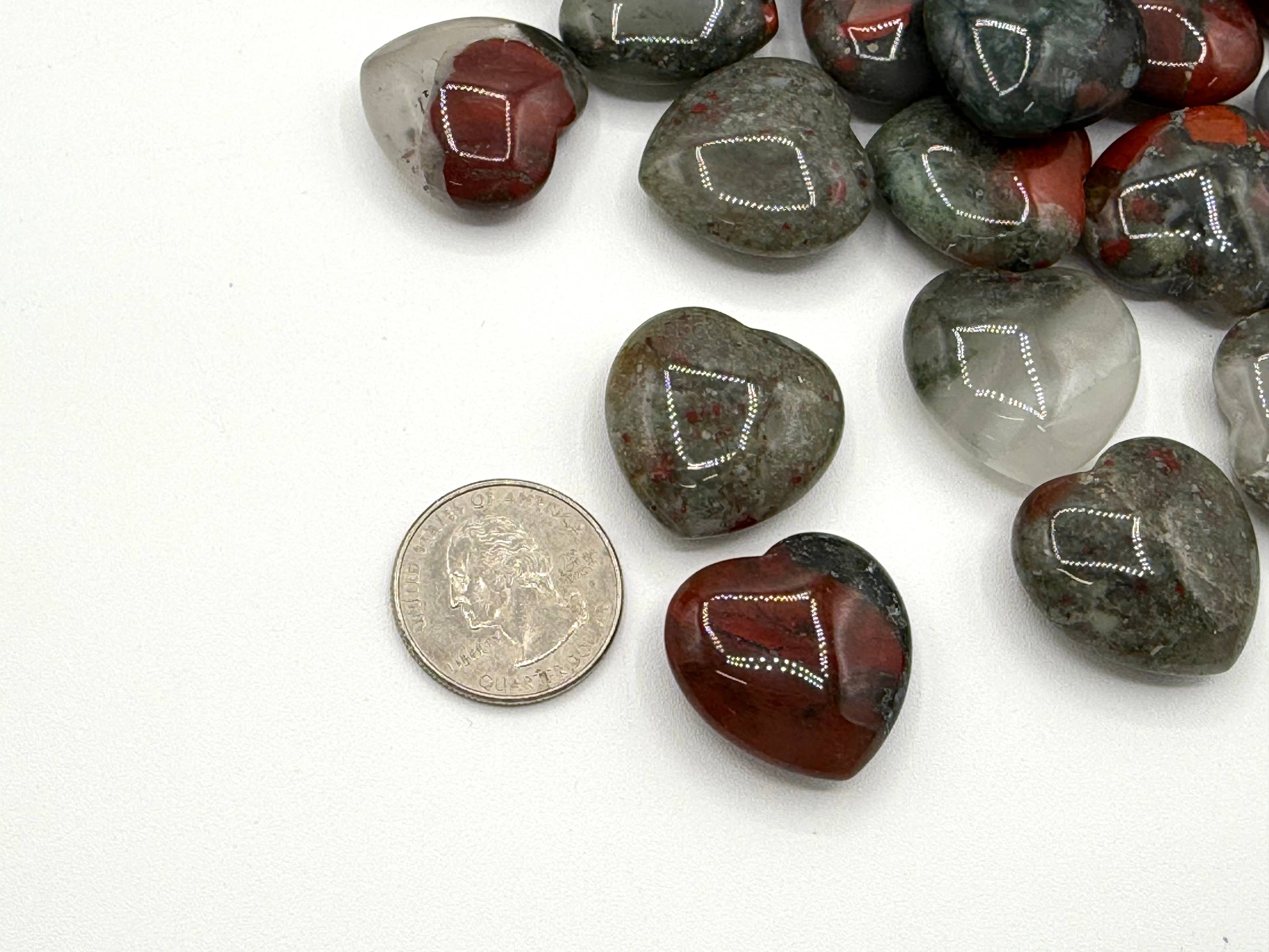 African Bloodstone Mini Heart