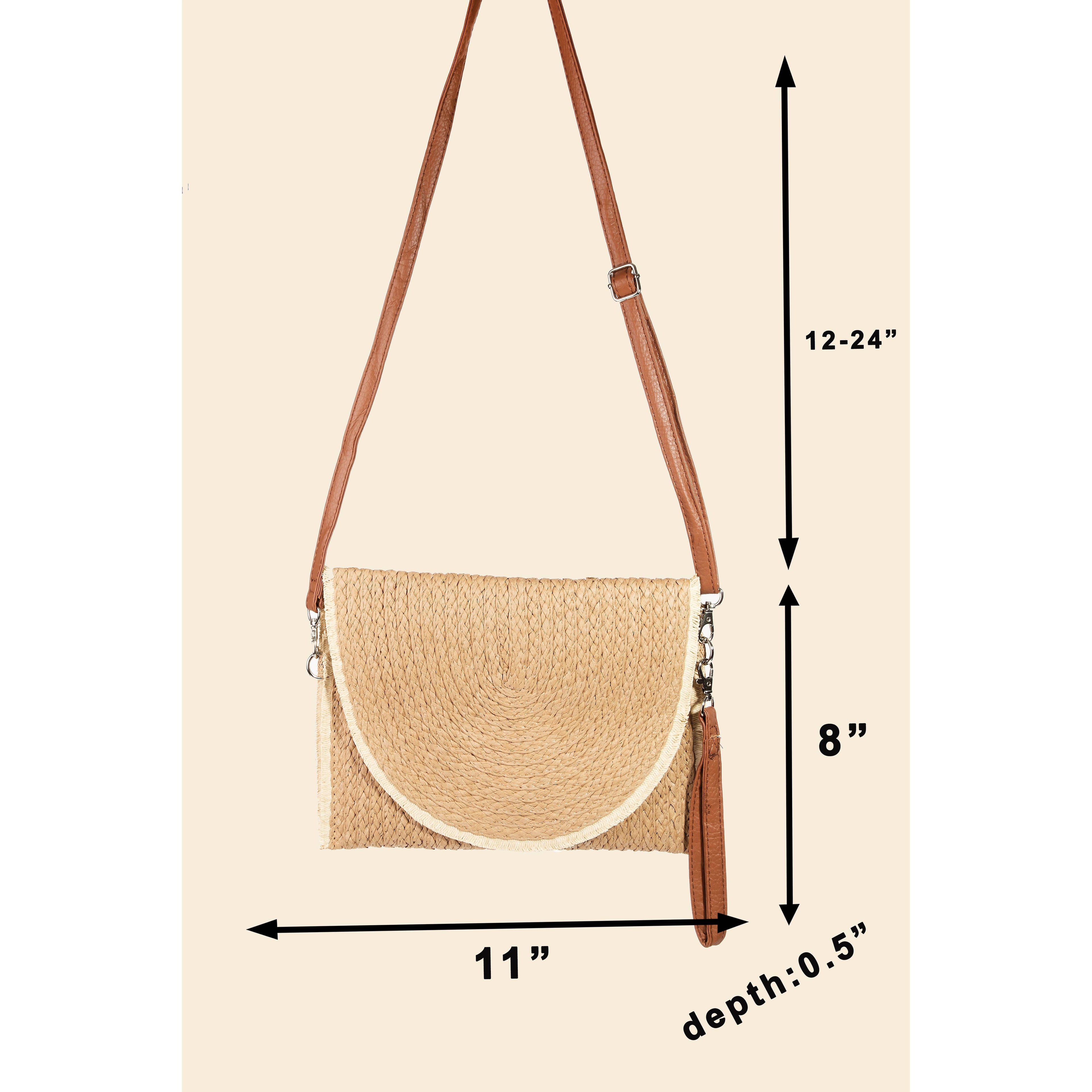 Braided Straw Clutch