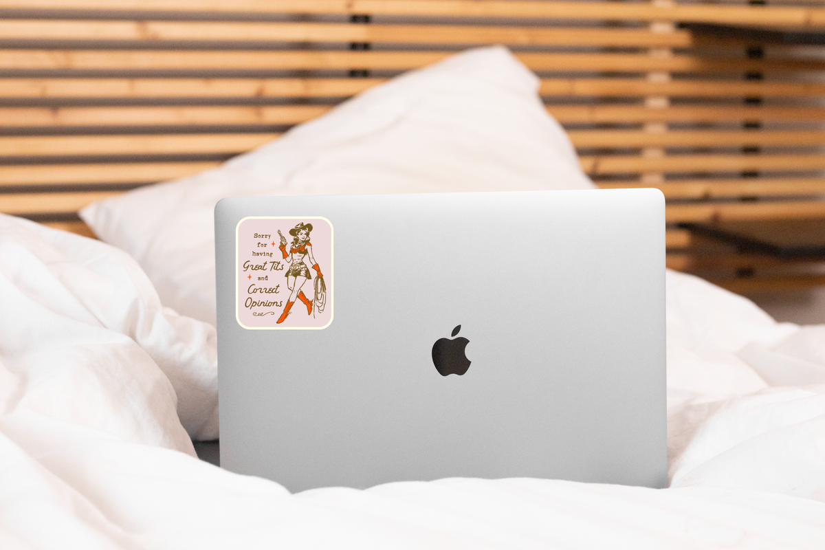 Sorry for Having Great Tits Sticker