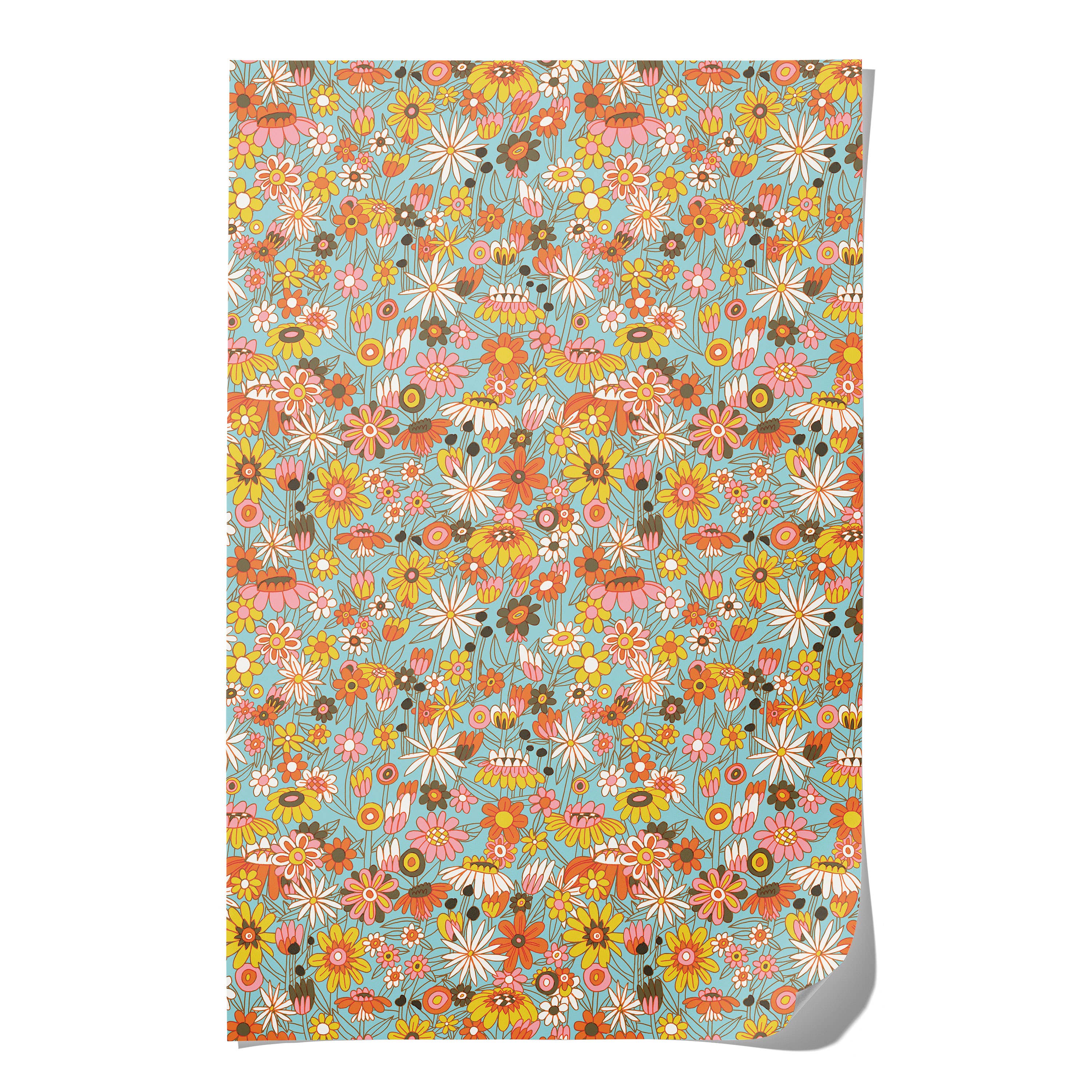 Groovy Bloom Wrapping Paper