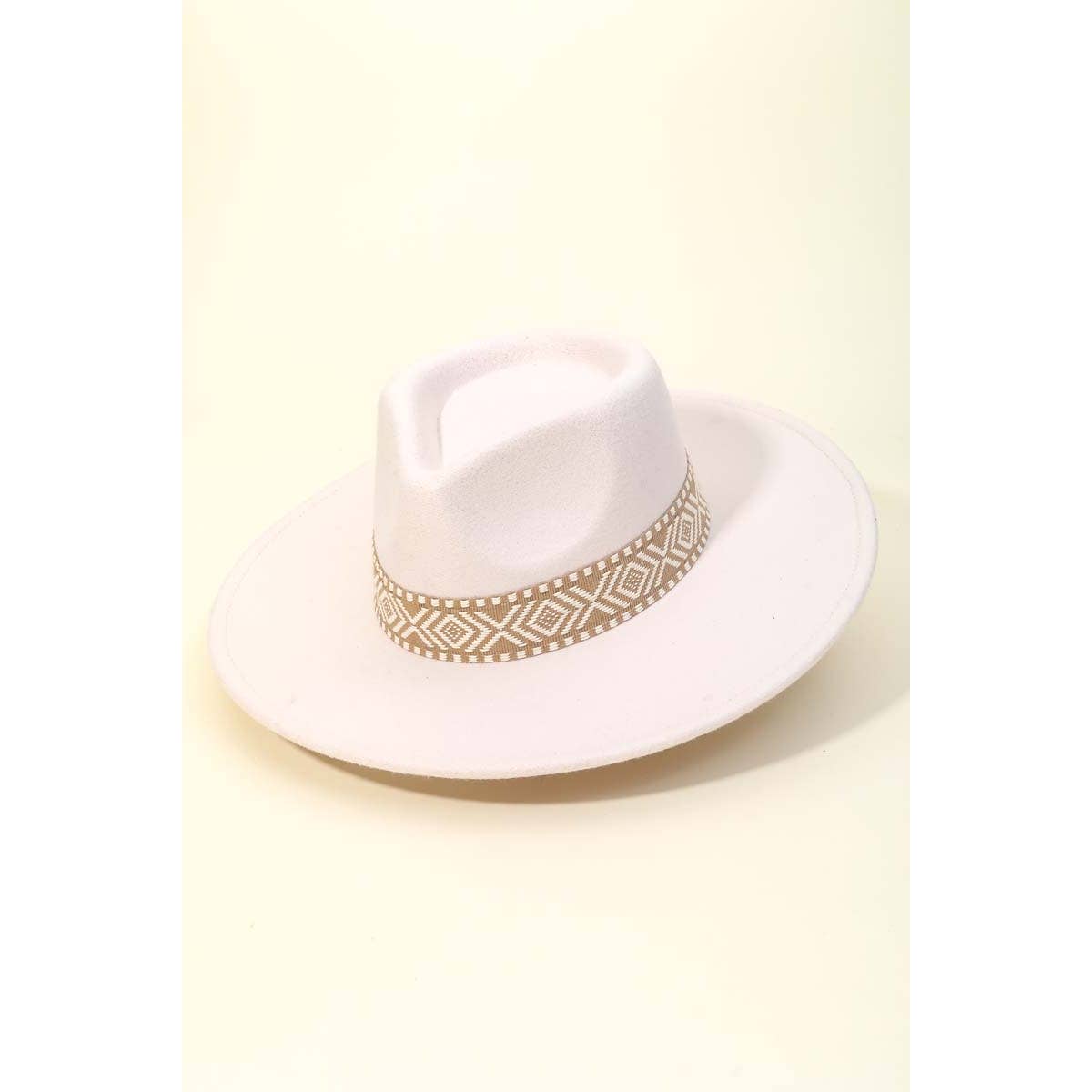 Boho Stripe Pattern Fedora Hat