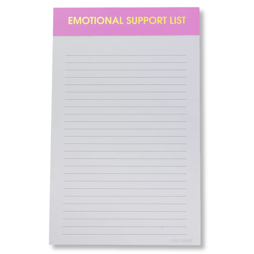 Emotional Support List Notepad