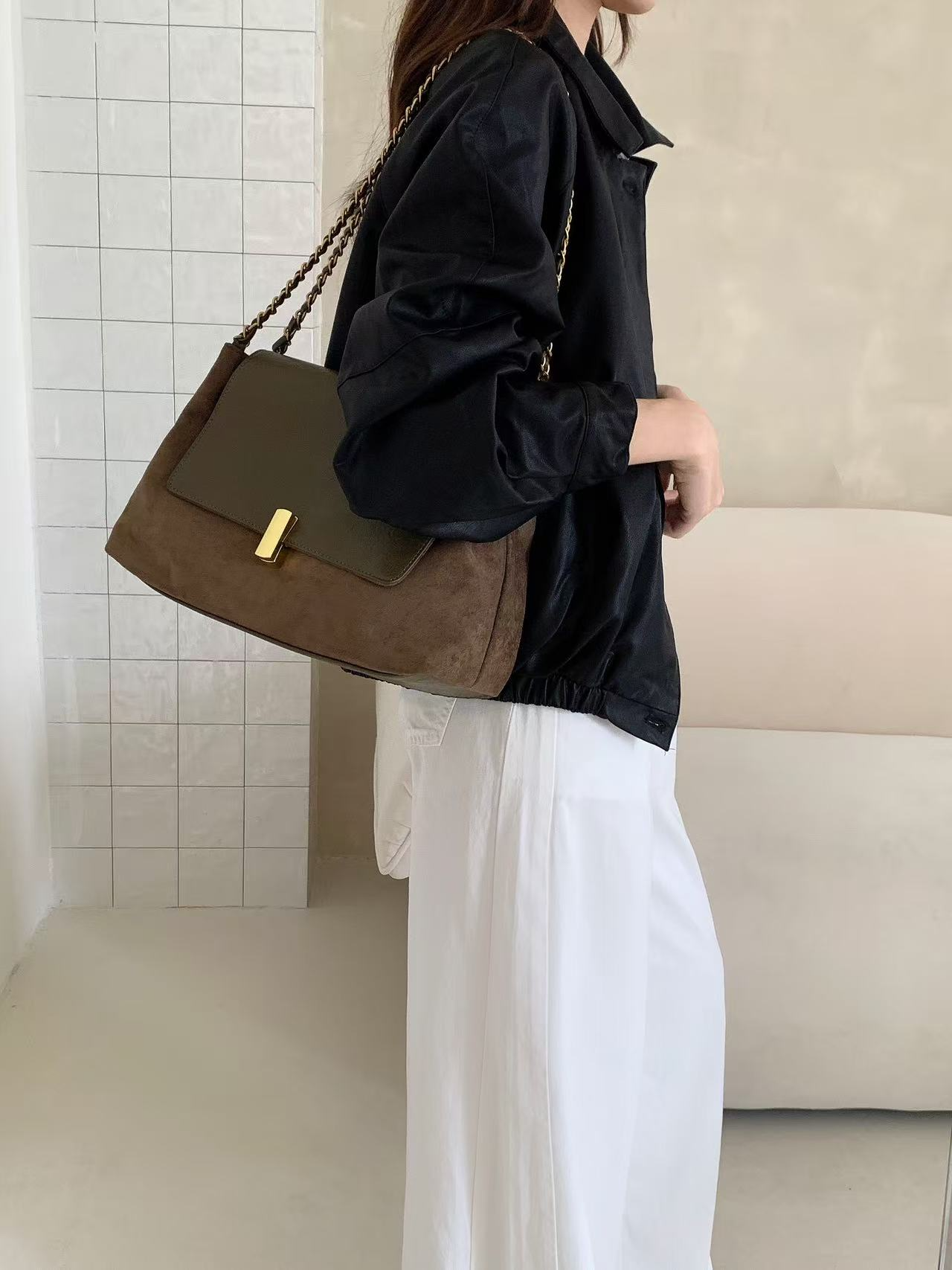Serena Suede-Like Bag