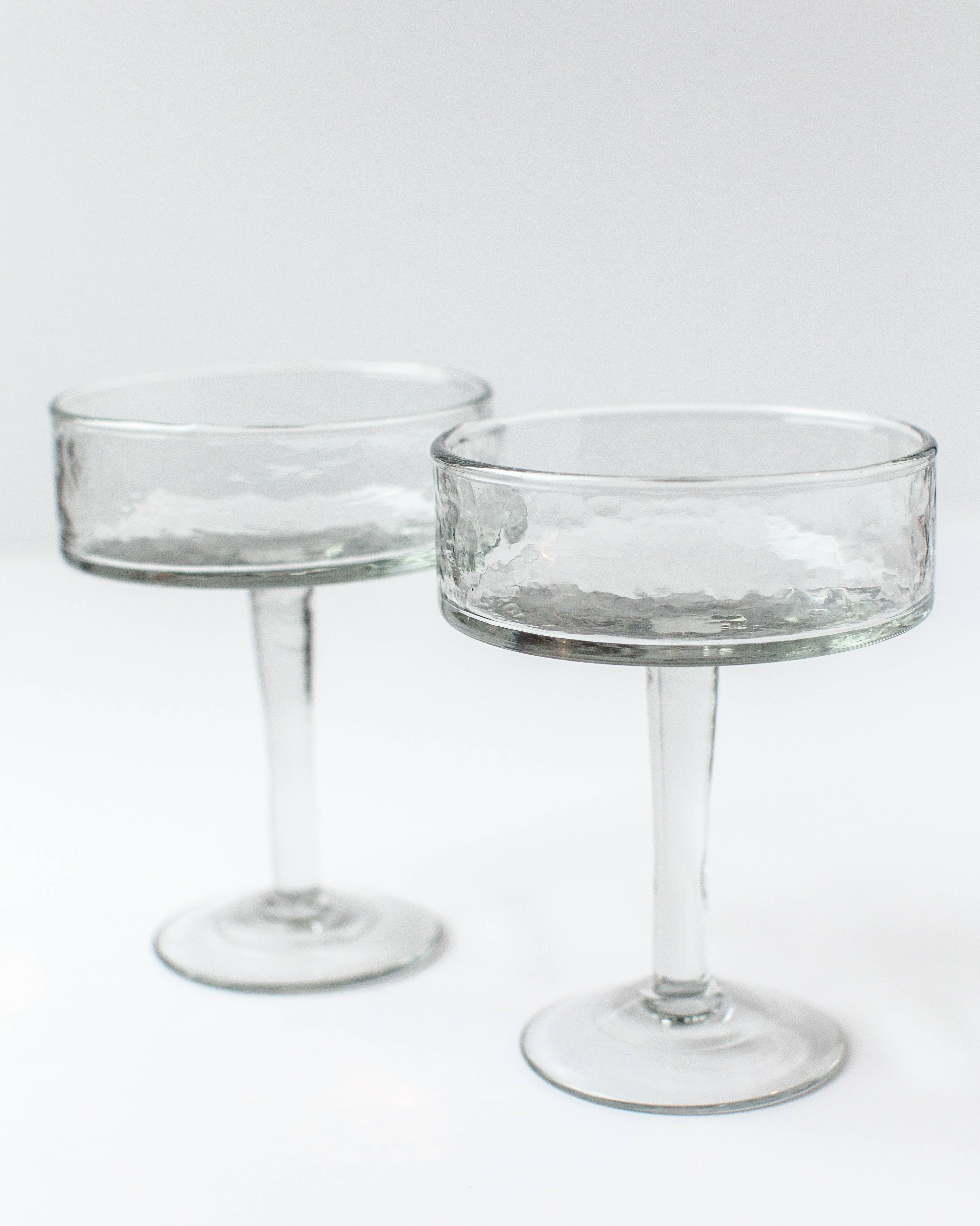 Handblown Hammered Coupe