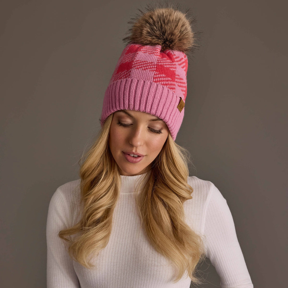 Candy Cane Pom Hat