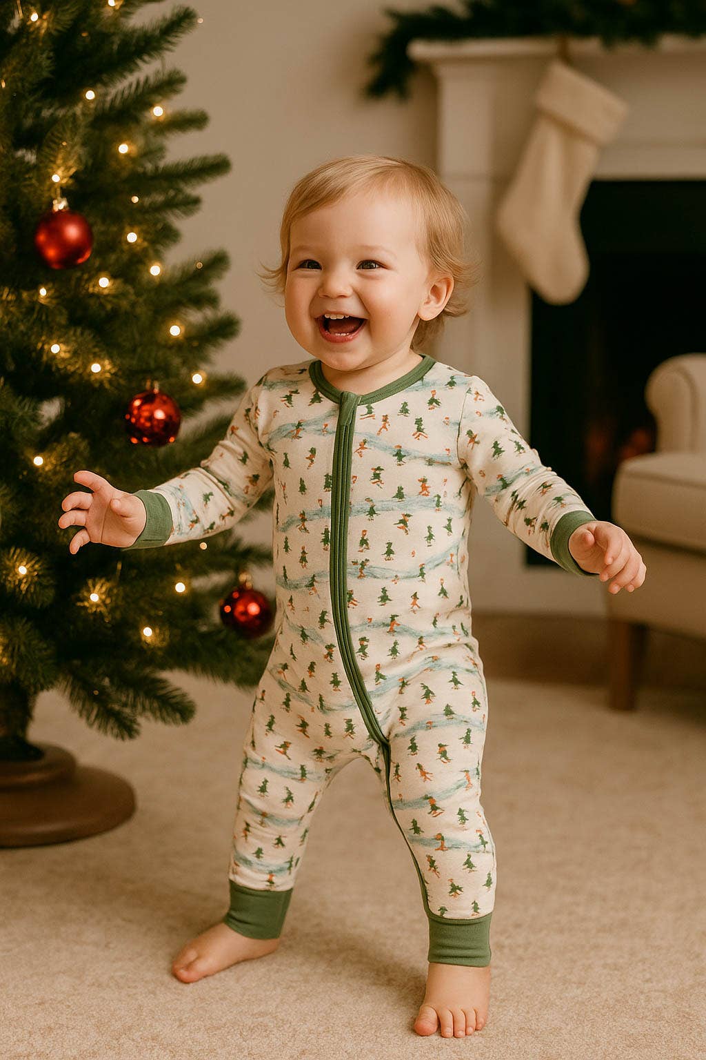 Bamboo Baby Floral Footy Pajamas