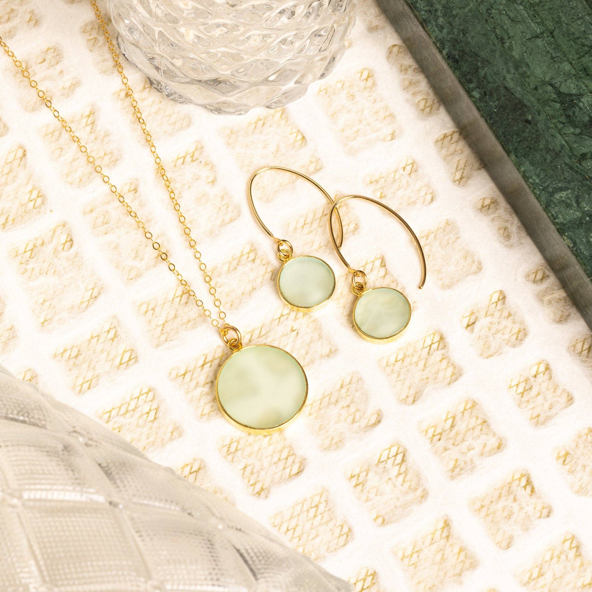 Aqua Chalcedony Necklace