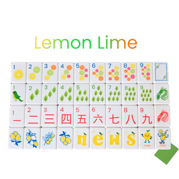 Mahjong Studios ā American Mahjong Tiles - Lemon Lime Green Back