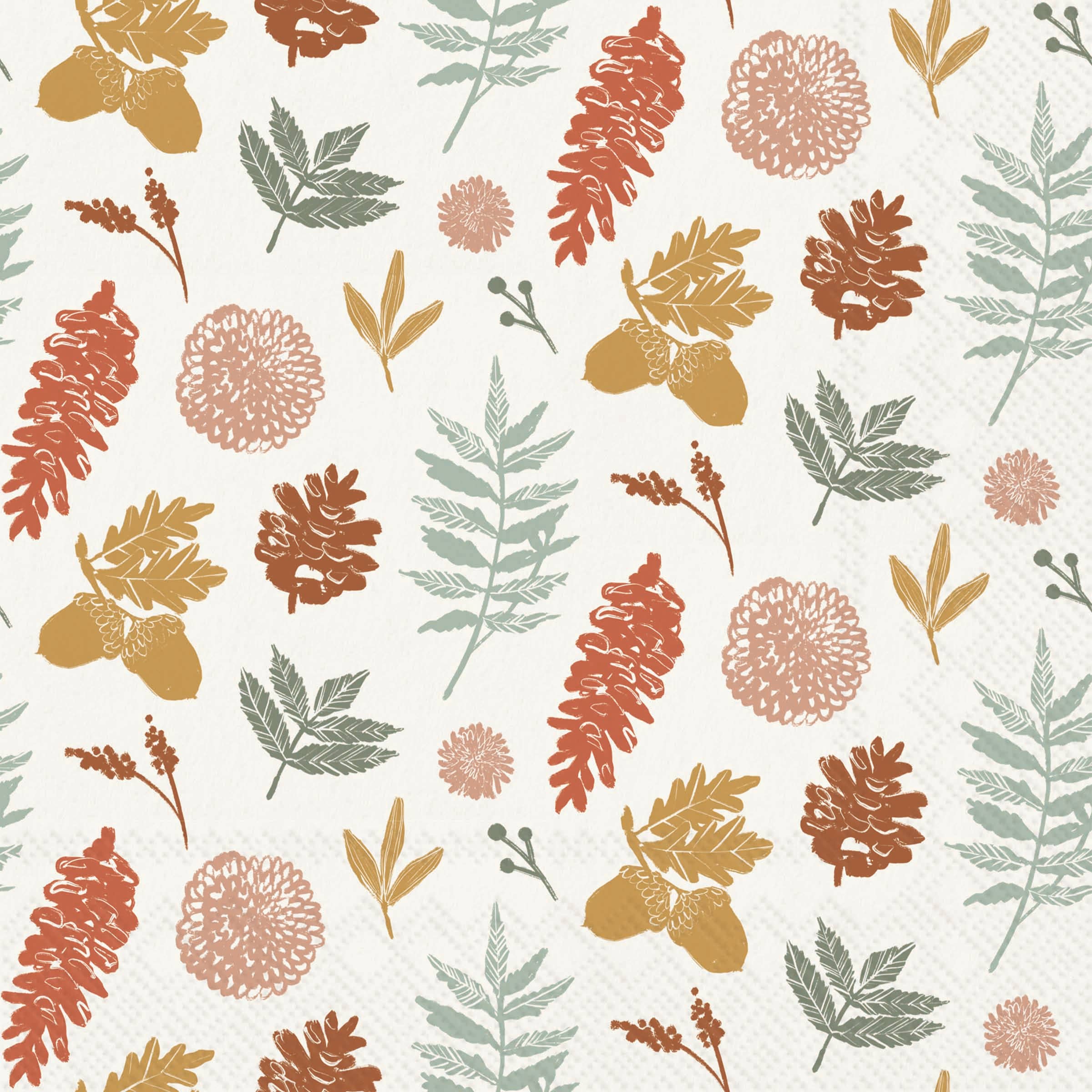 Falling Acorns Cocktail Napkins