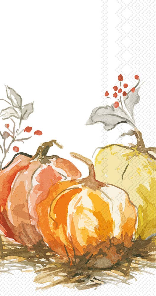 Painted Pumpkin Fall Autumn Napkins