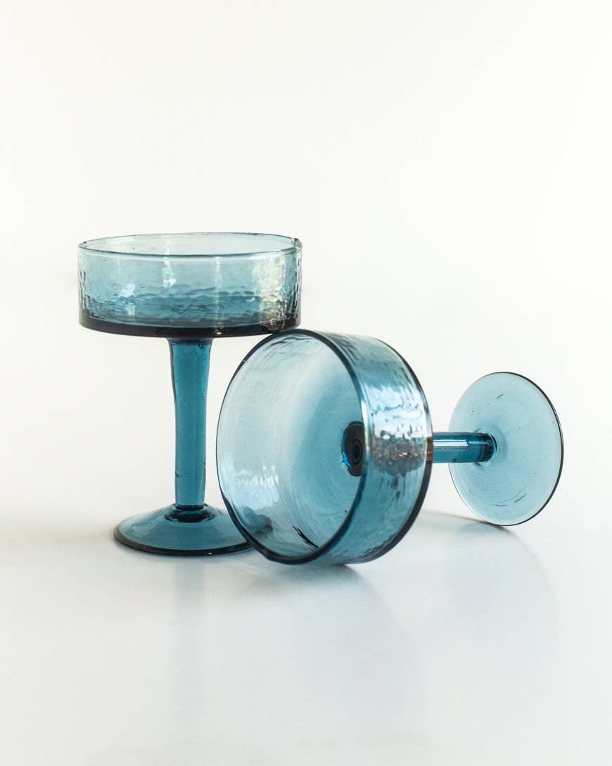 Handblown Hammered Coupe