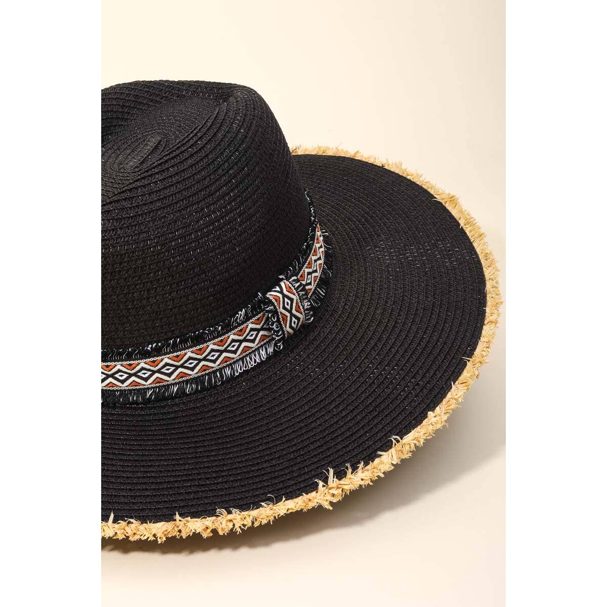 Boho Straw Fringe Hat