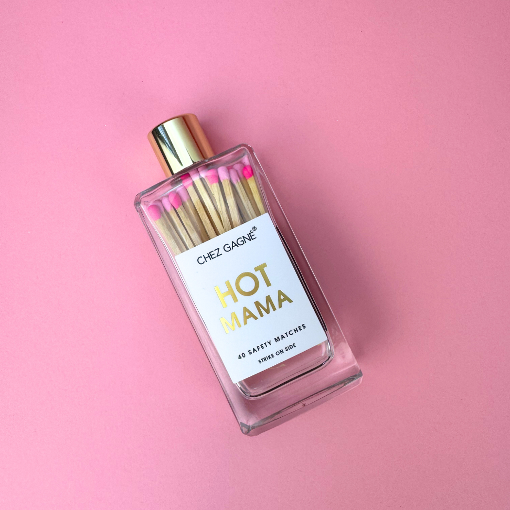 Hot Mama - Glass Bottle Safety Matches - Mother&
