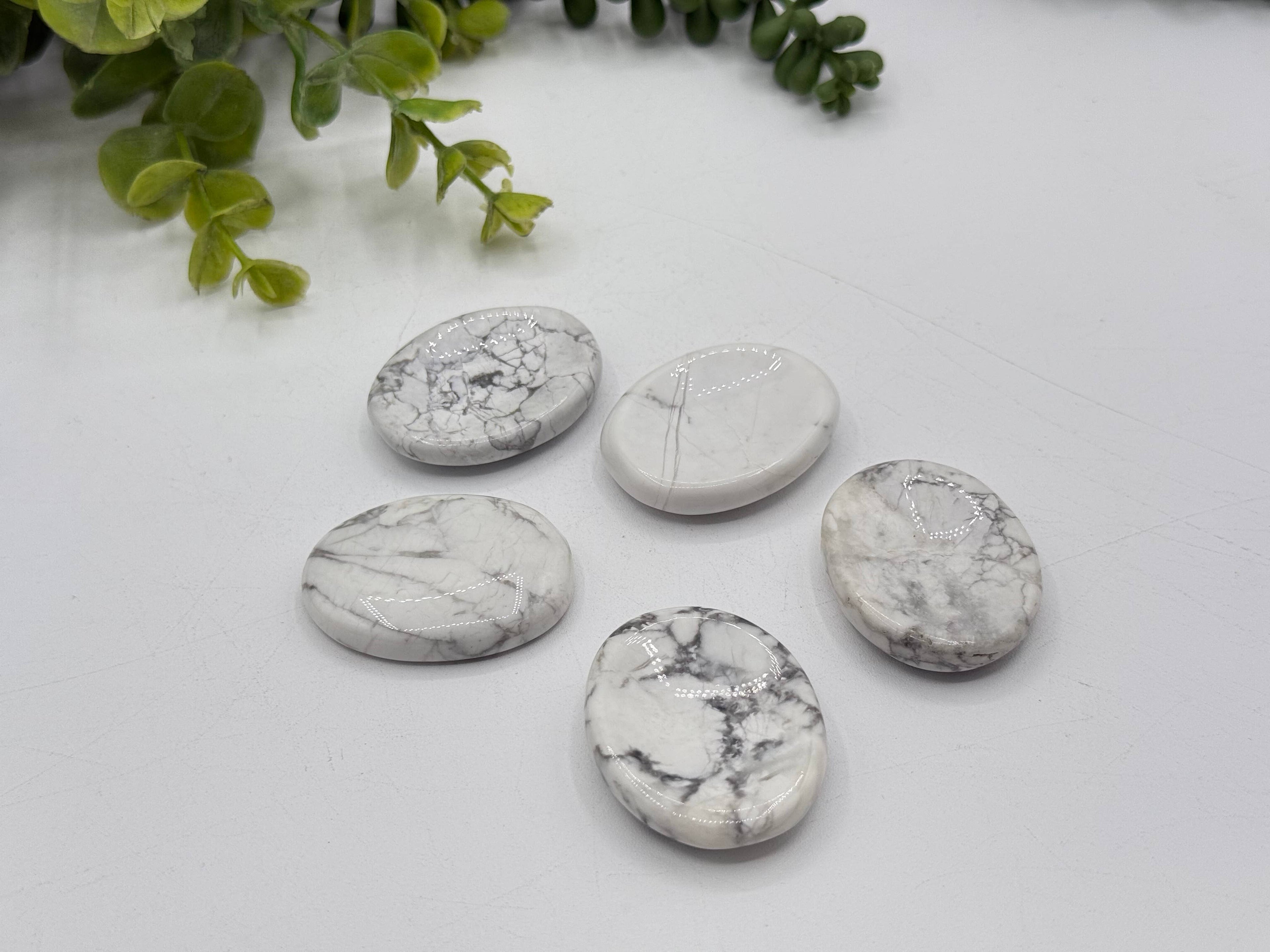 White Howlite Worry Stone