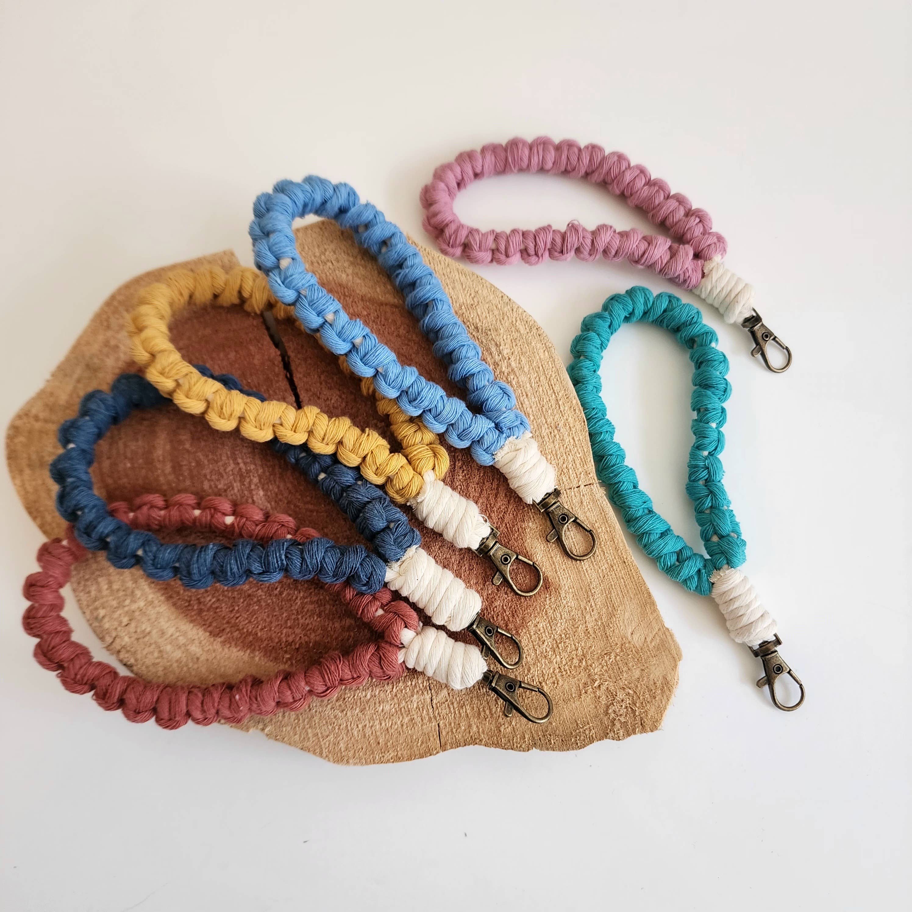 Minimalist Braided Cotton Wristlet