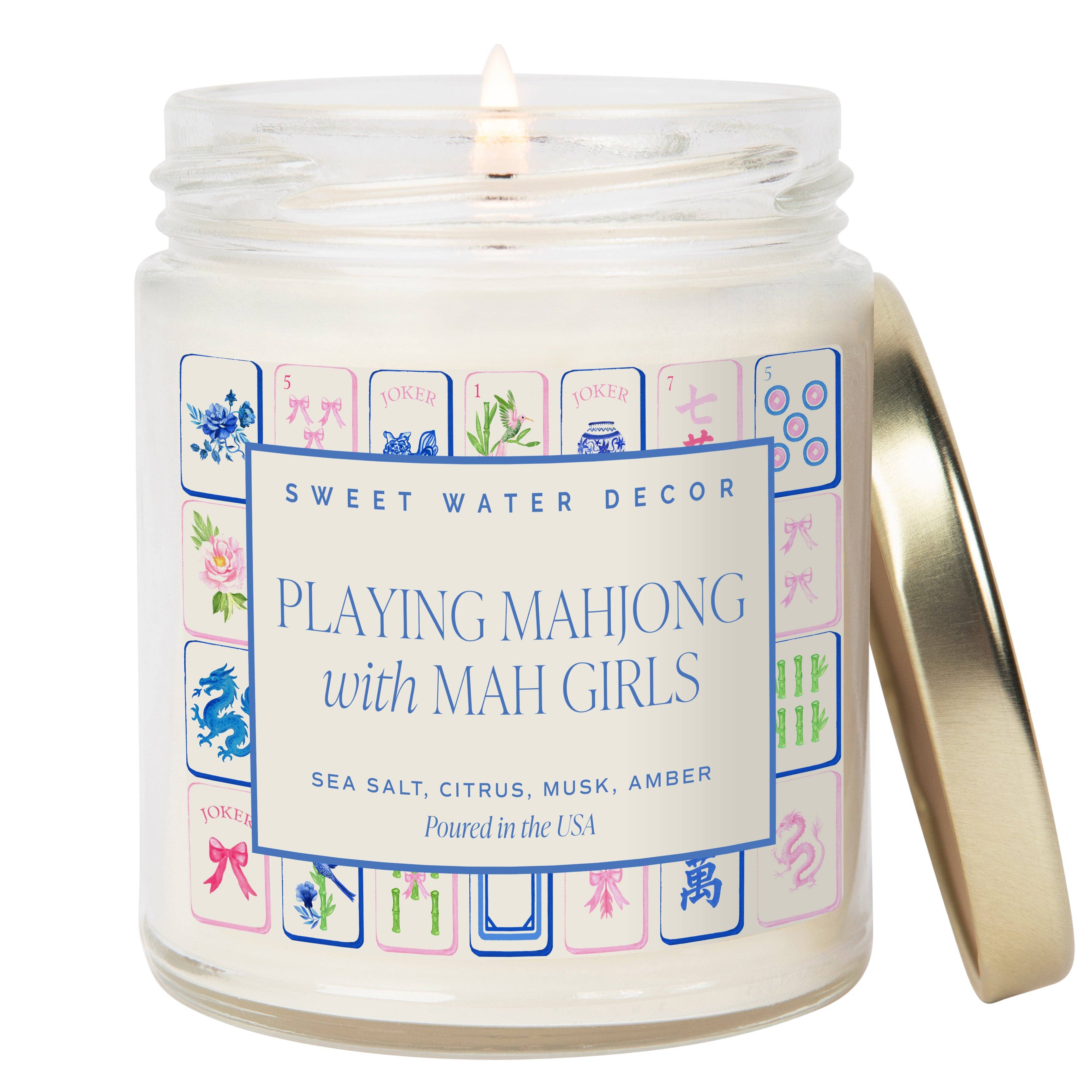 Playing Mahjong with Mah Girls Soy Candle