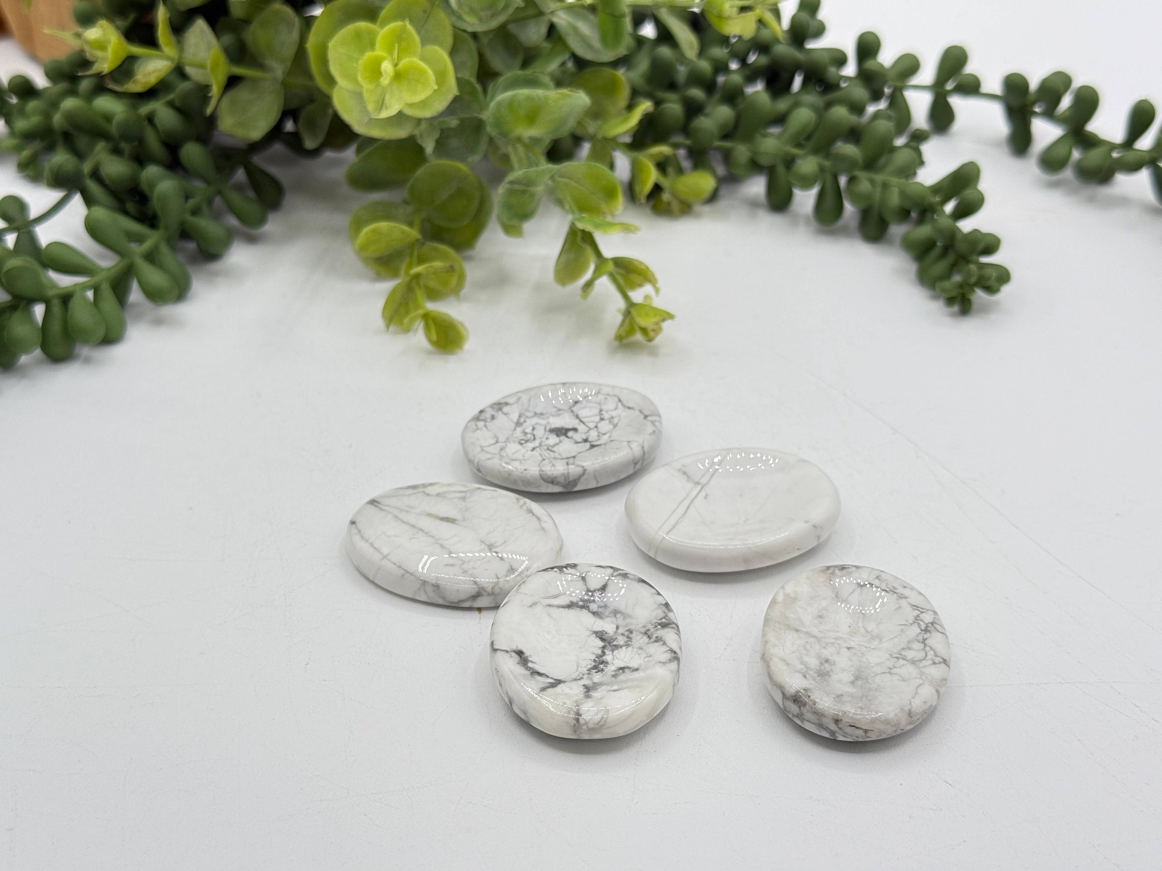 White Howlite Worry Stone
