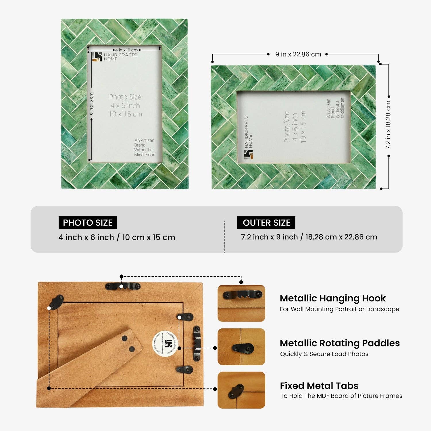 Green Leaf Bone Frame