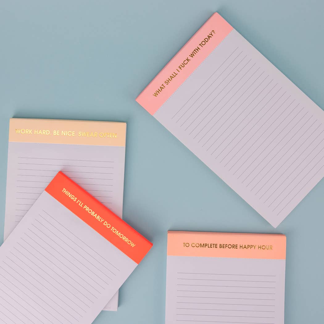 What Shall I Fuck With Today? Notepad