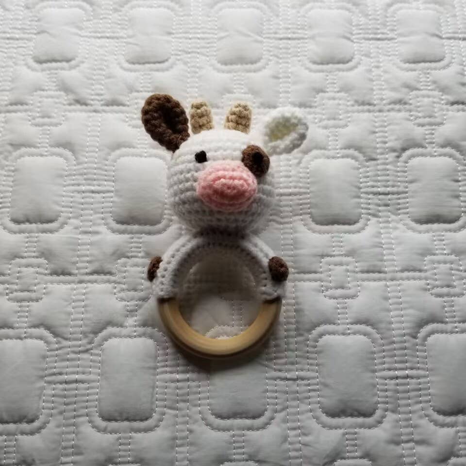 Cow Crochet Rattle