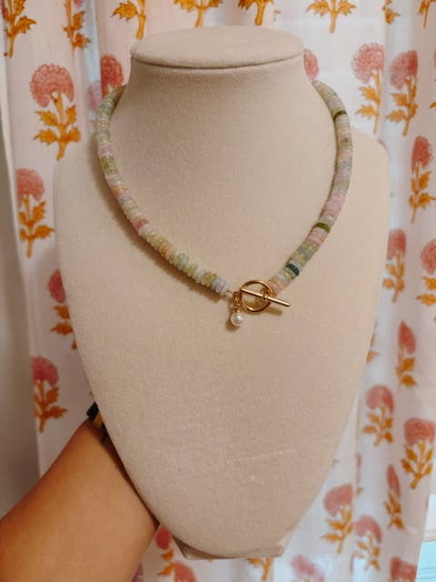 Morganite Gemstone Necklace