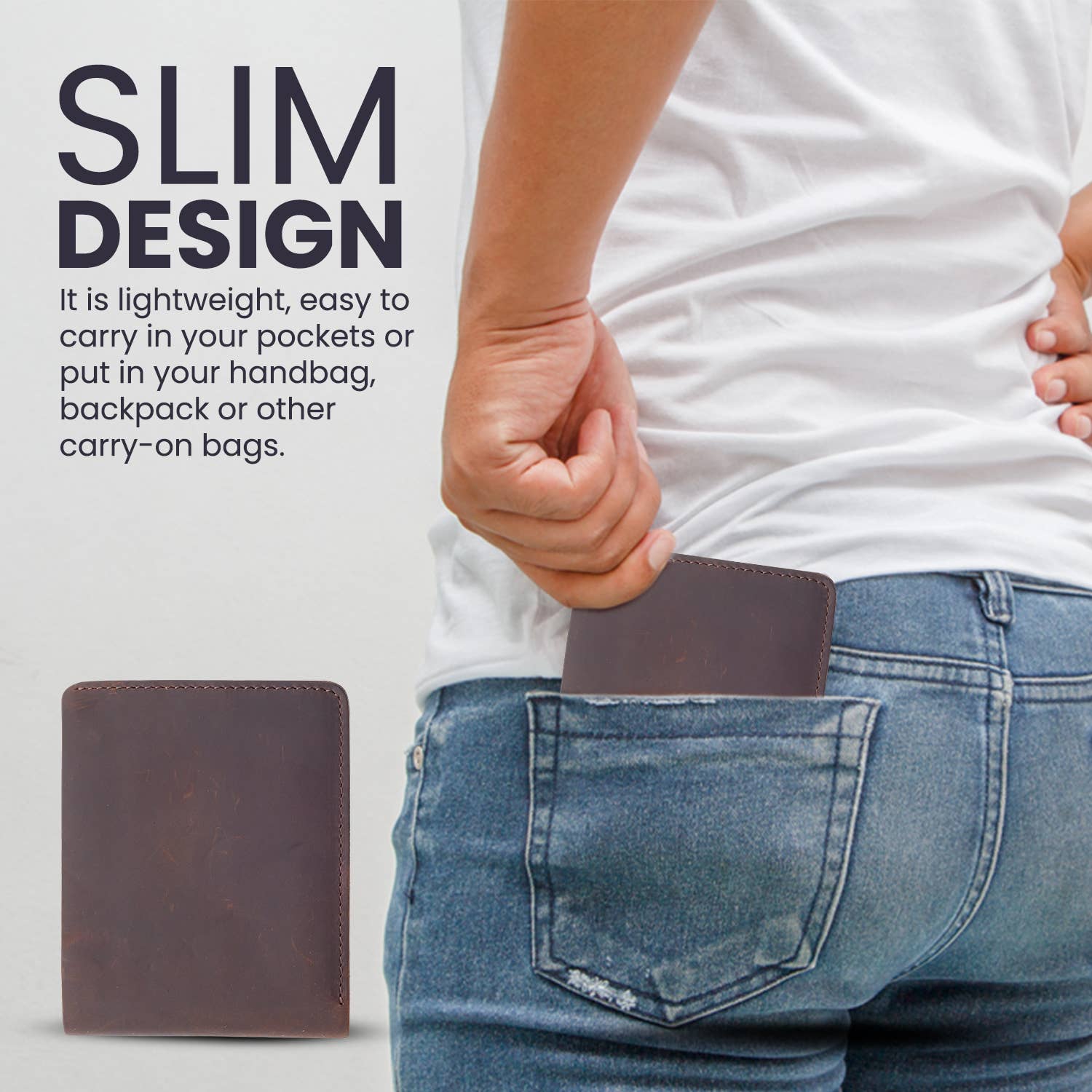 Genuine Leather Flap Wallet