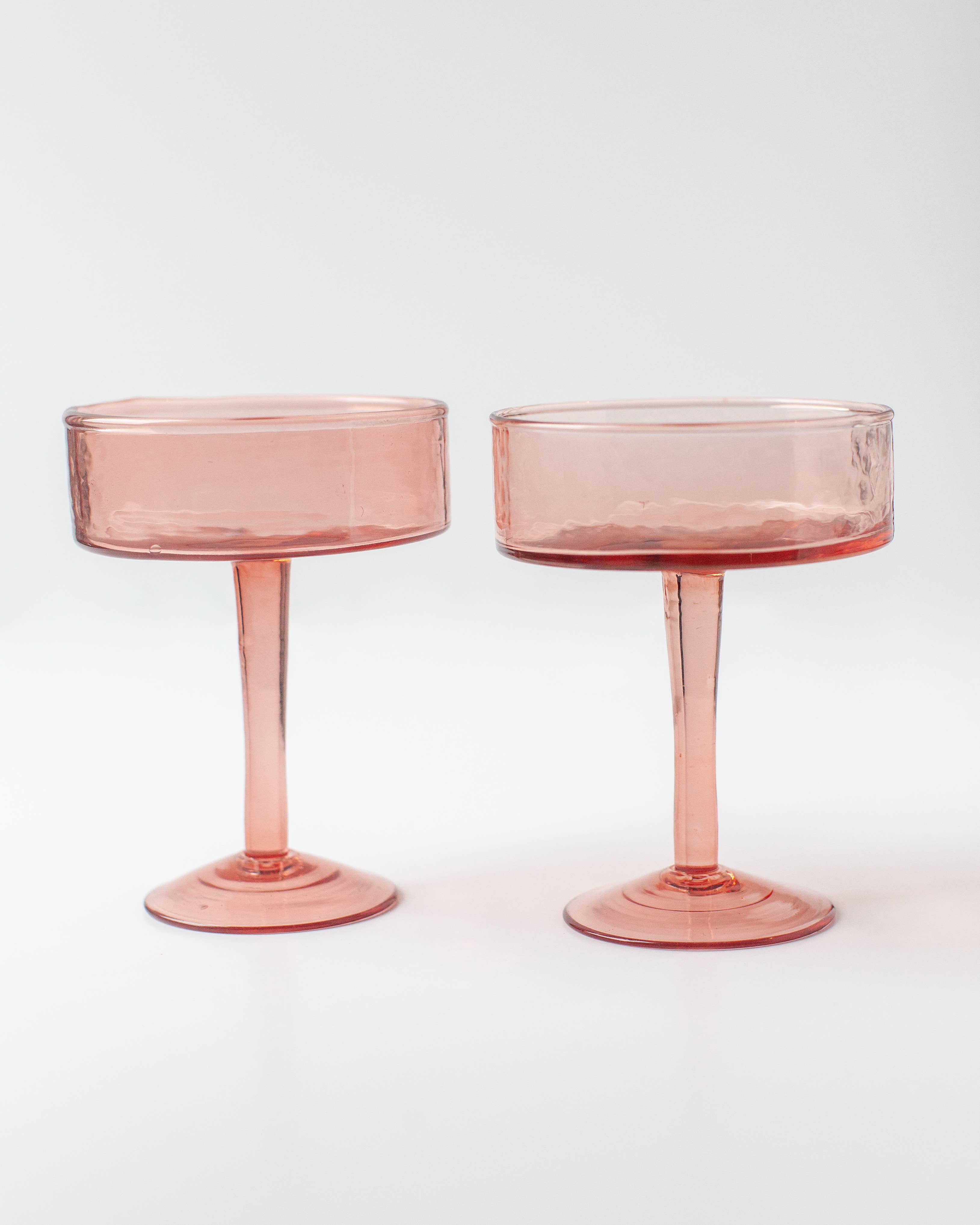 Handblown Hammered Coupe