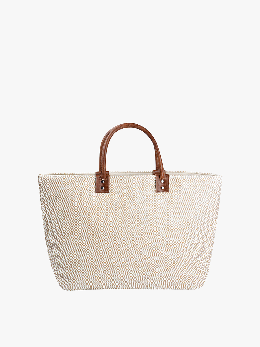 Hazel Aztec Straw Tote