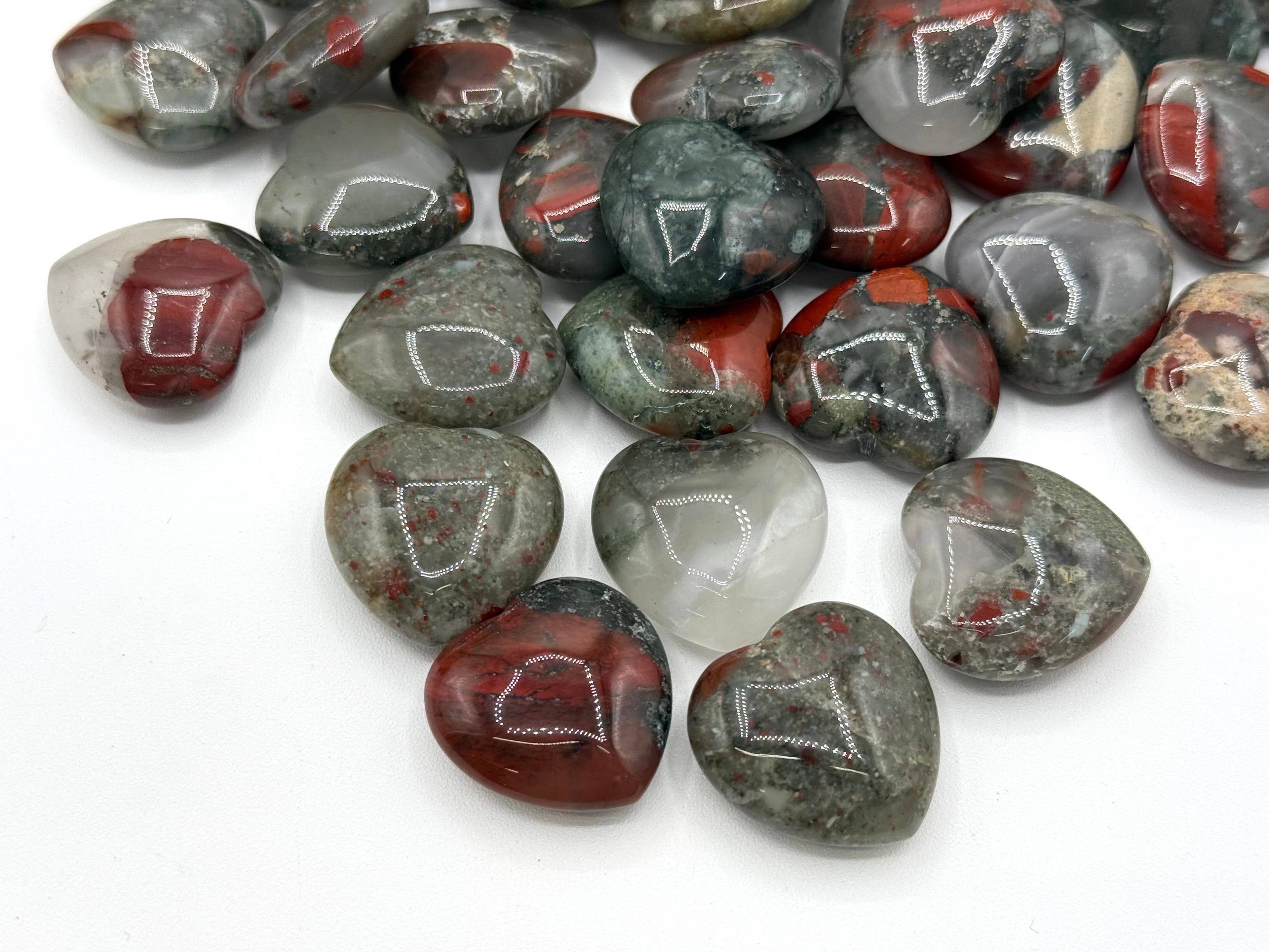 African Bloodstone Mini Heart