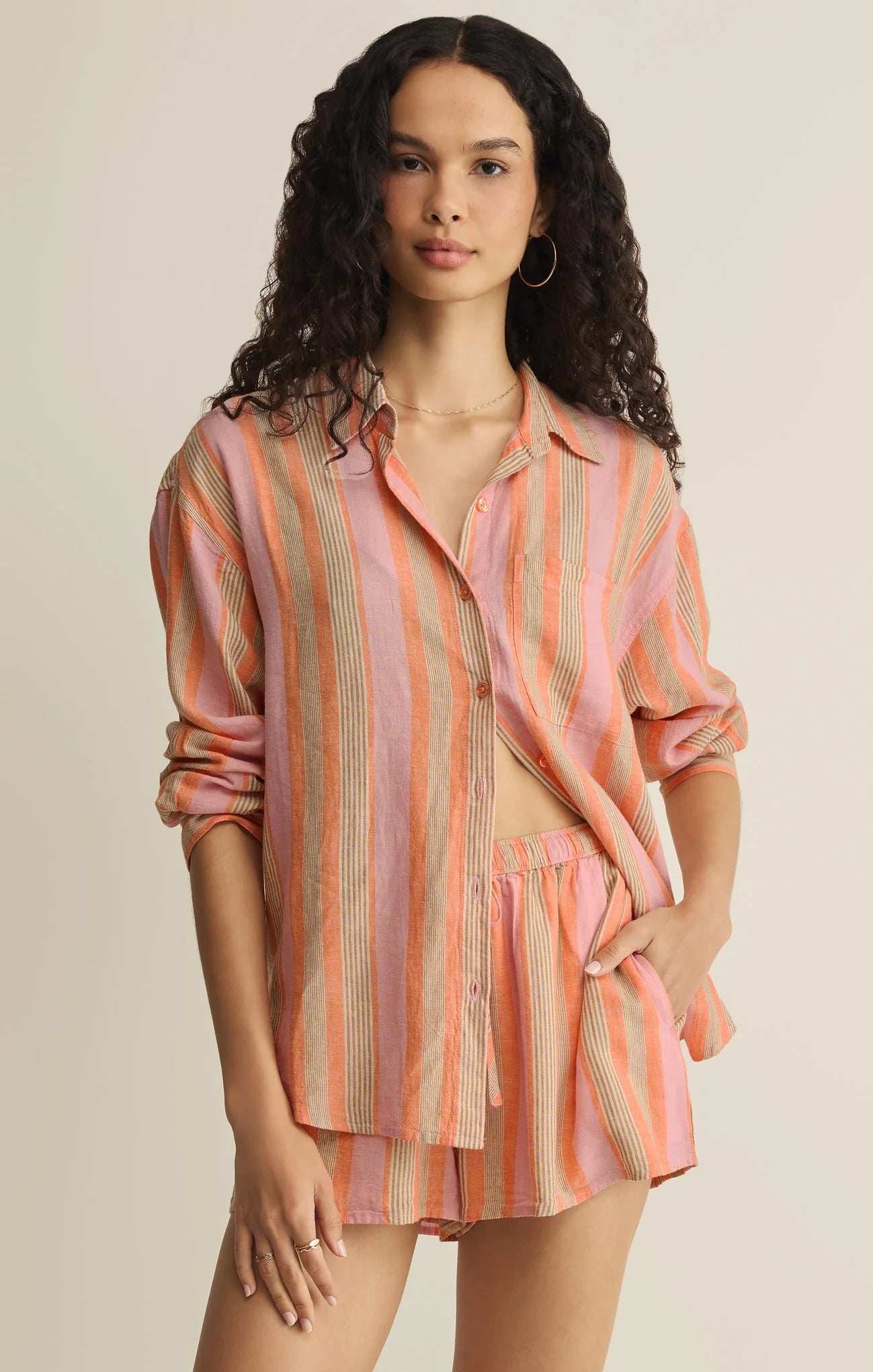 Tiger Lily Button Up