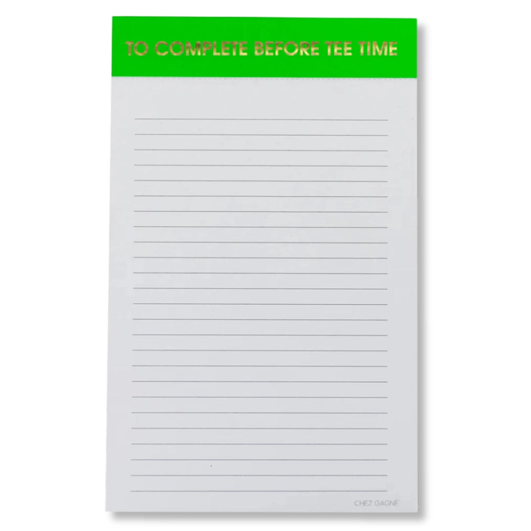 Tee Time Notepad