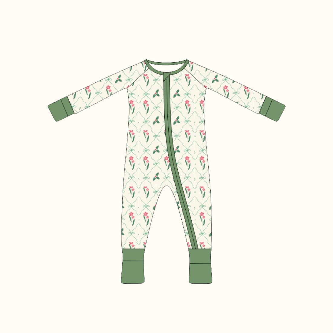 Bamboo Baby Floral Footy Pajamas