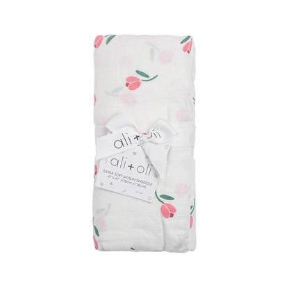 Tulip Bamboo Muslin Swaddle Blanket