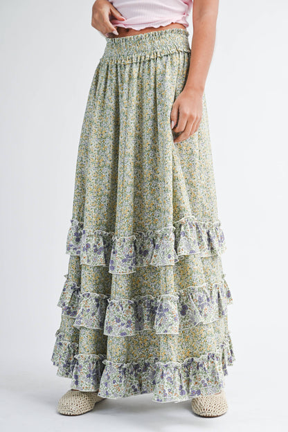 Meadow Days Ruffle Maxi Skirt
