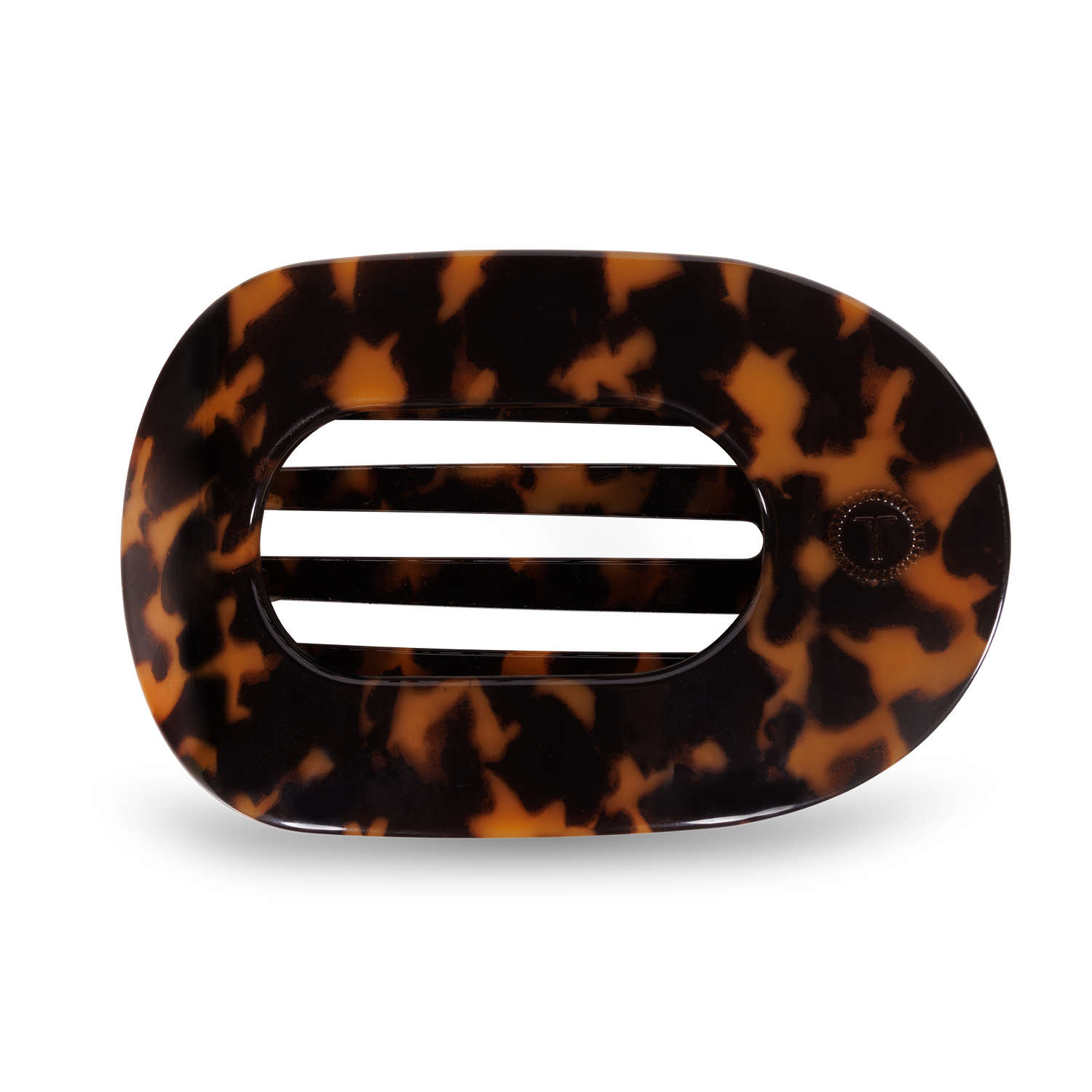 Tortoise Round Flat Hair Clip