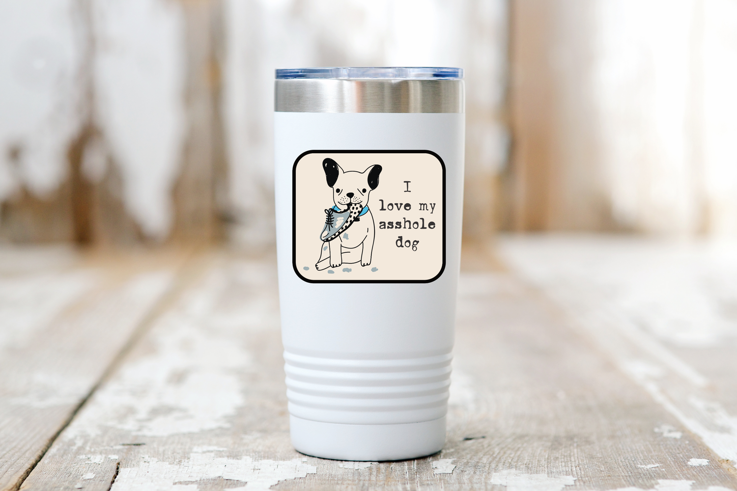 I Love my Asshole Dog Sticker