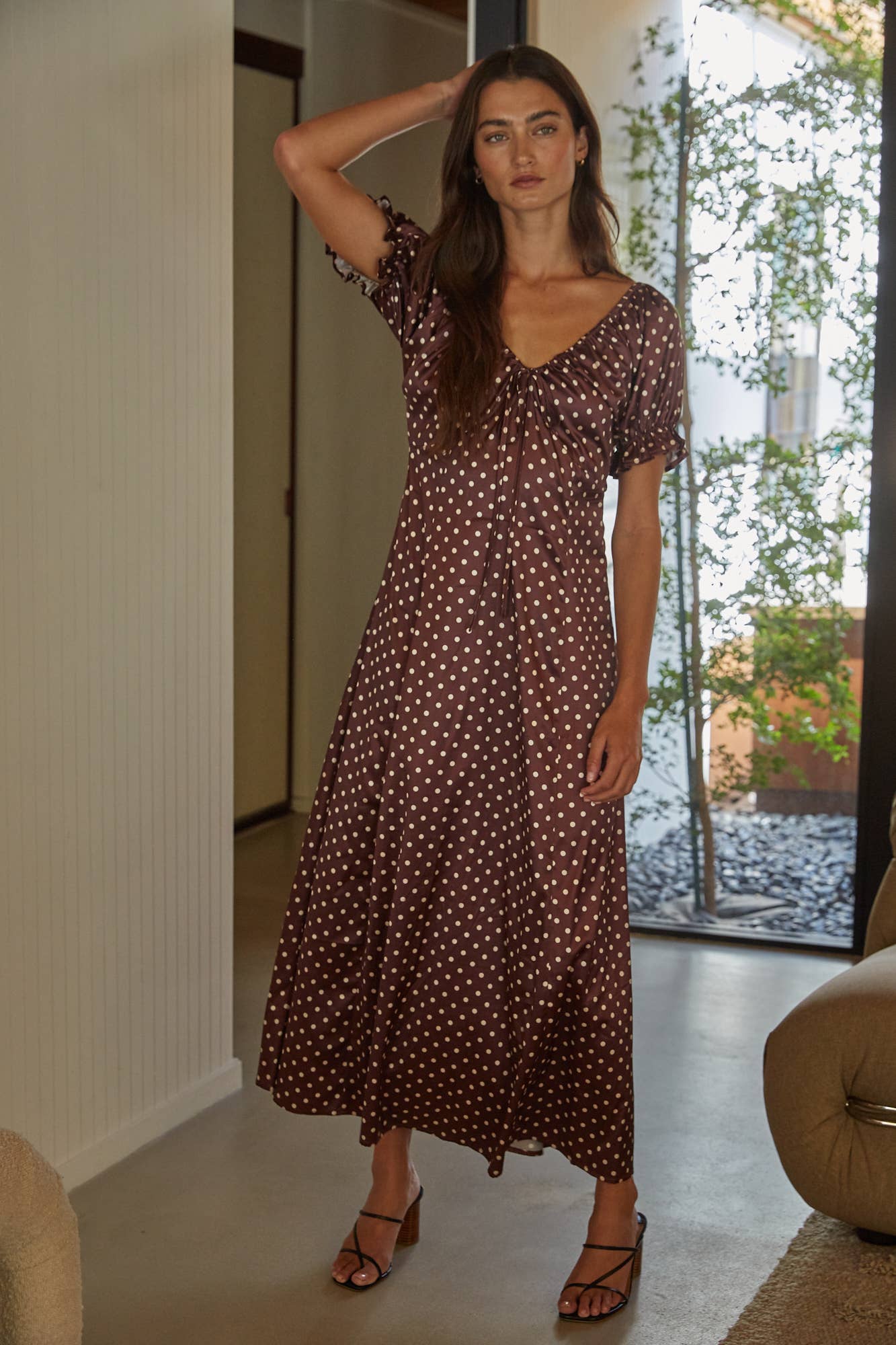Polka Dot Puff Maxi