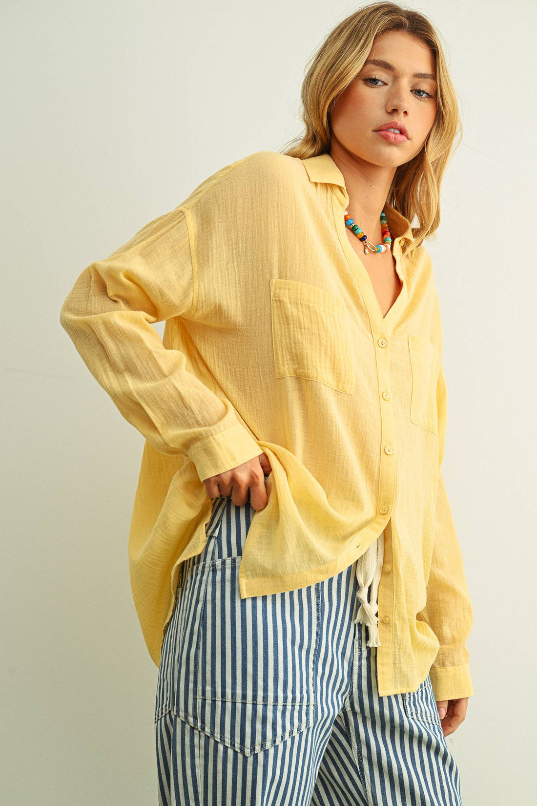 Banana Button Down