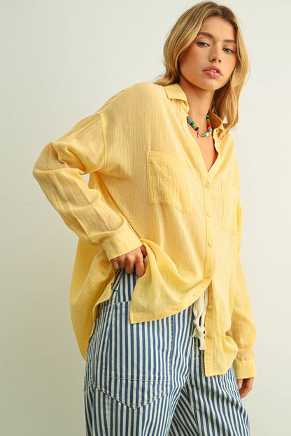 Banana Button Down