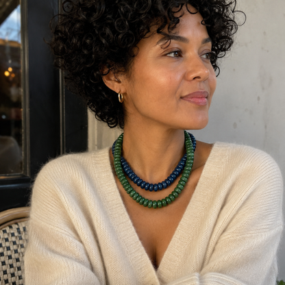 Flat Beaded Chunky Necklace