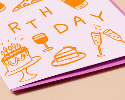 Happy Birthday Icons Card