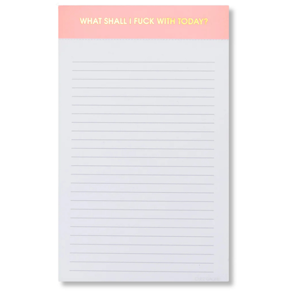 What Shall I Fuck With Today? Notepad
