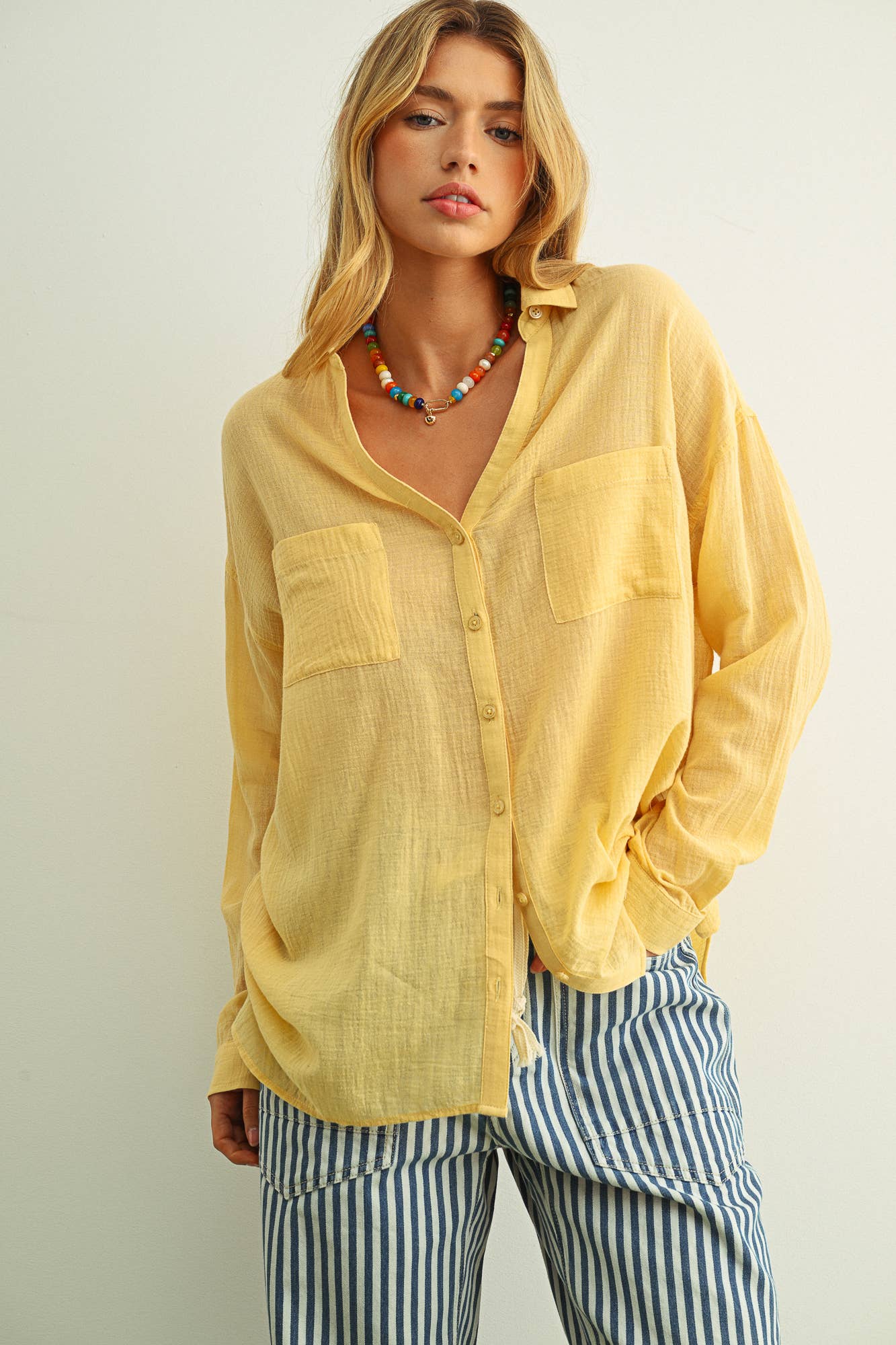 Banana Button Down