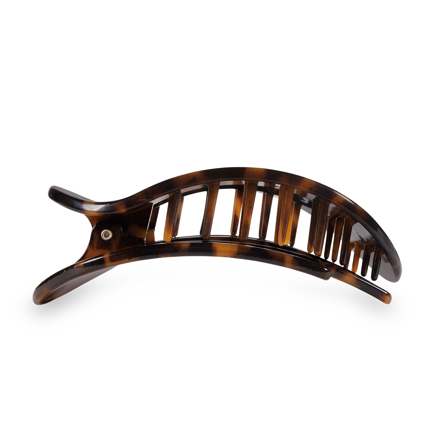 Tortoise Round Flat Hair Clip