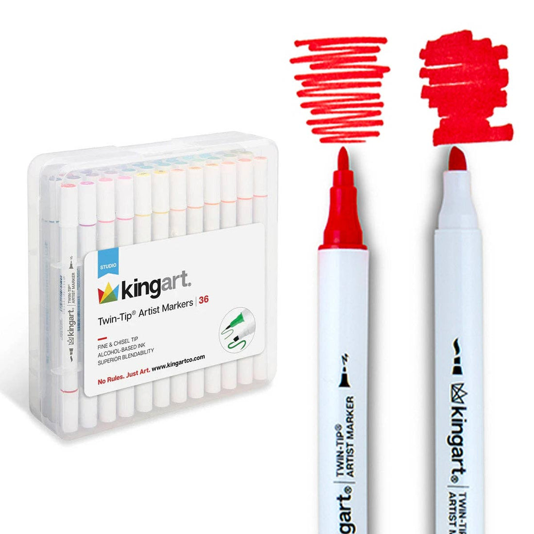 Twin-Tip™ Chisel &amp; Fine Alcohol Markers - 36 Colors