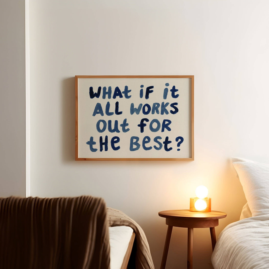 What If It All Works Out Hand-Painted Print